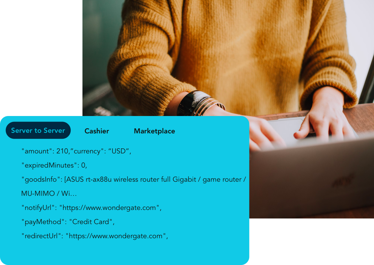 Wondergate virtual payment API and global B2B payment integration